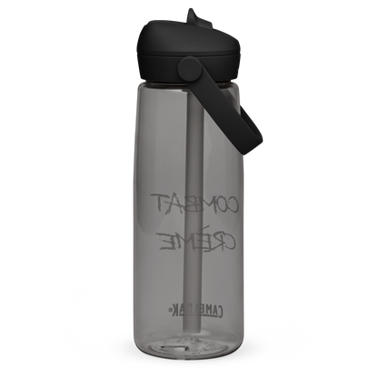 Flip straw water bottle
