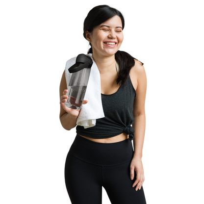 Flip straw water bottle
