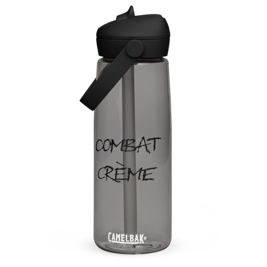 Flip straw water bottle