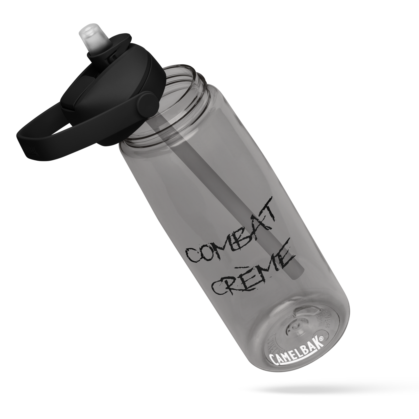 Flip straw water bottle