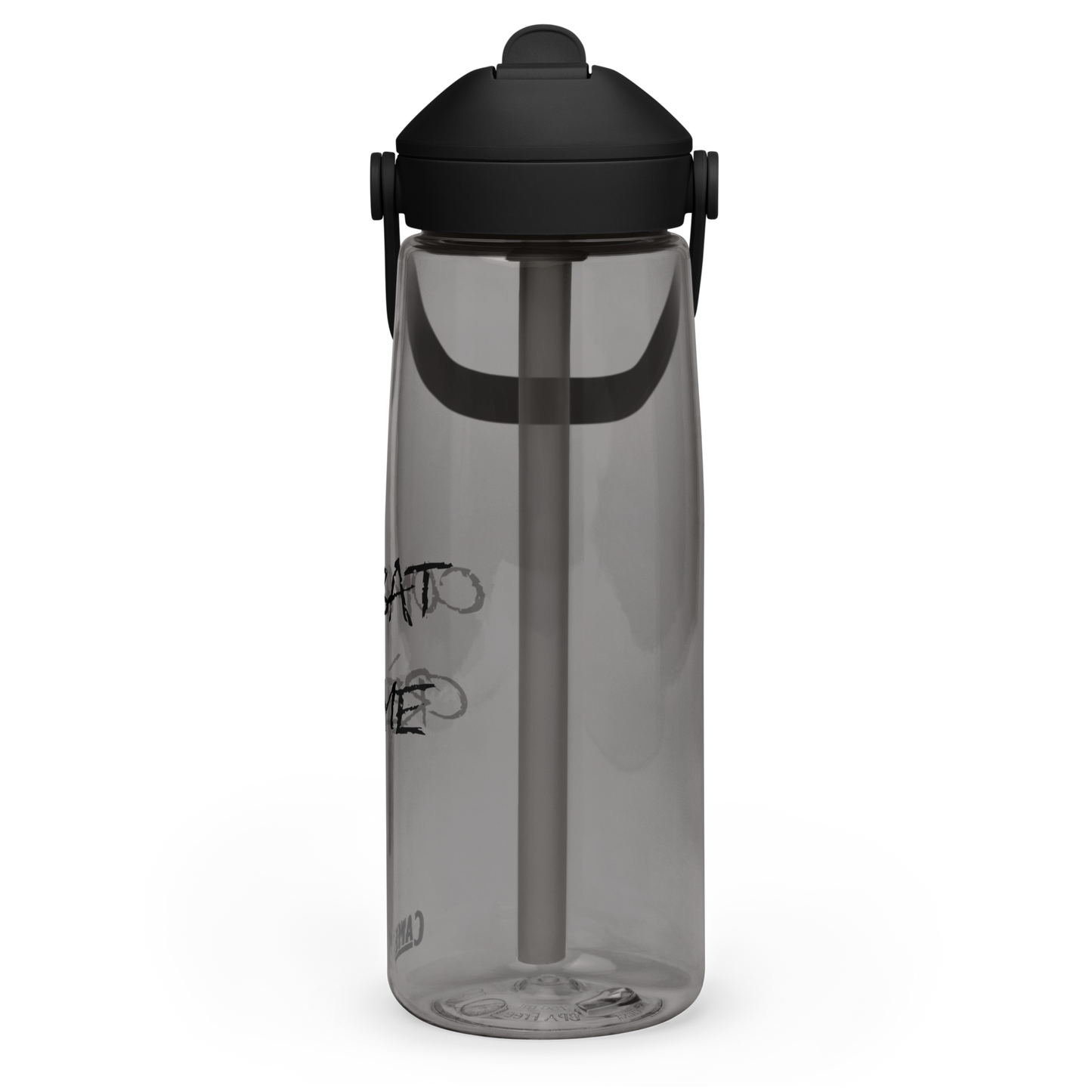 Flip straw water bottle