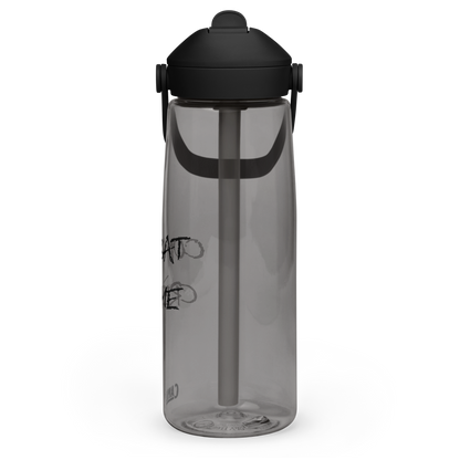 Flip straw water bottle