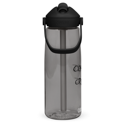 Flip straw water bottle