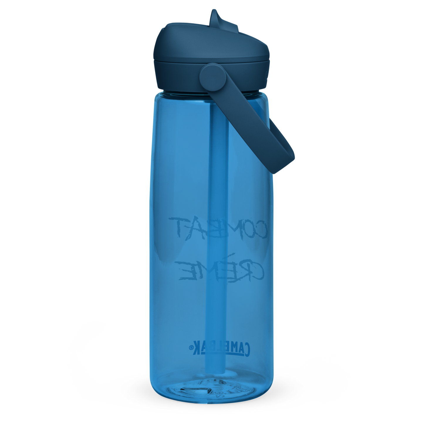 Flip straw water bottle