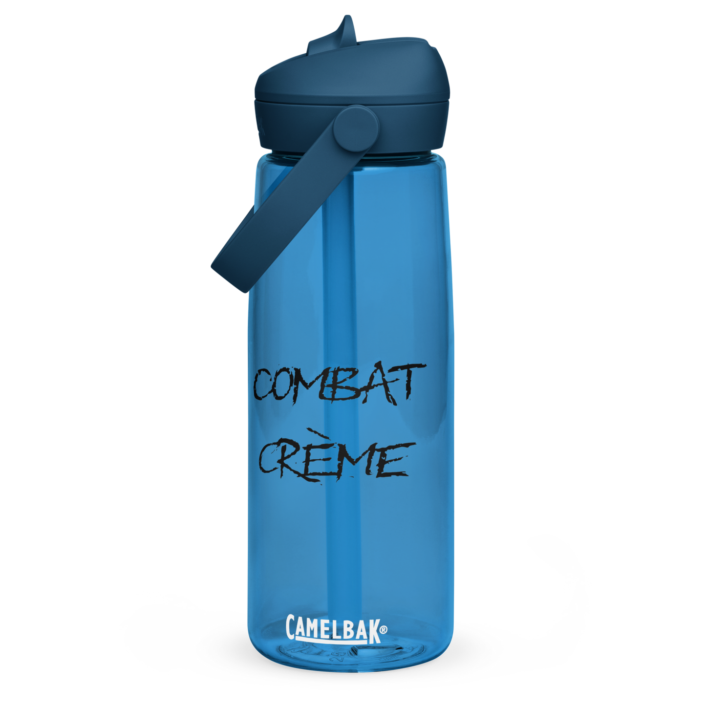 Flip straw water bottle