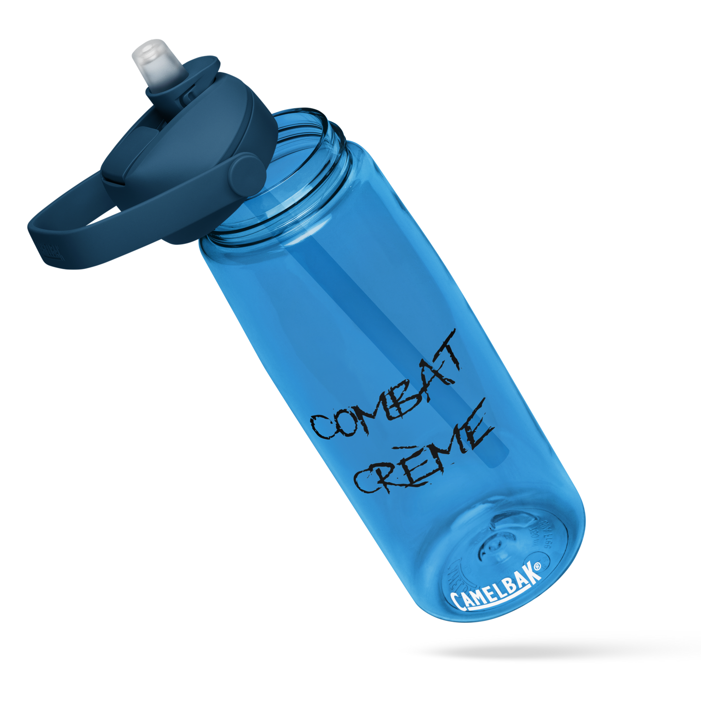 Flip straw water bottle