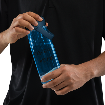 Flip straw water bottle