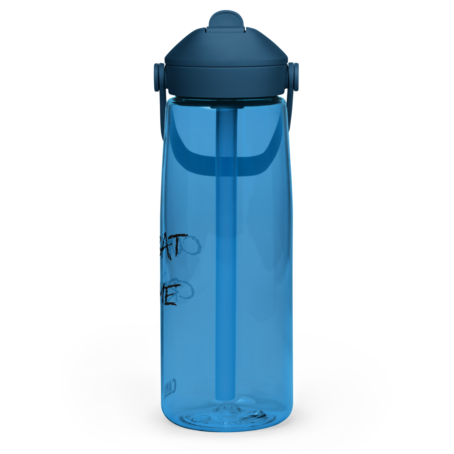 Flip straw water bottle