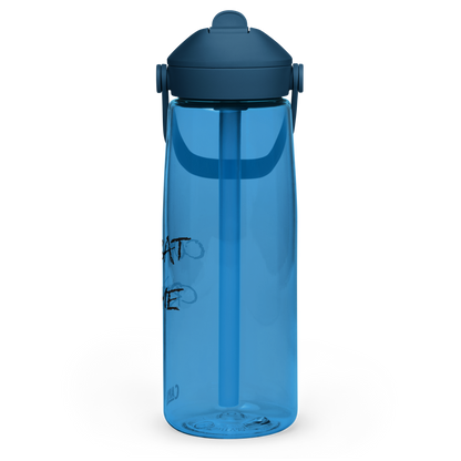 Flip straw water bottle