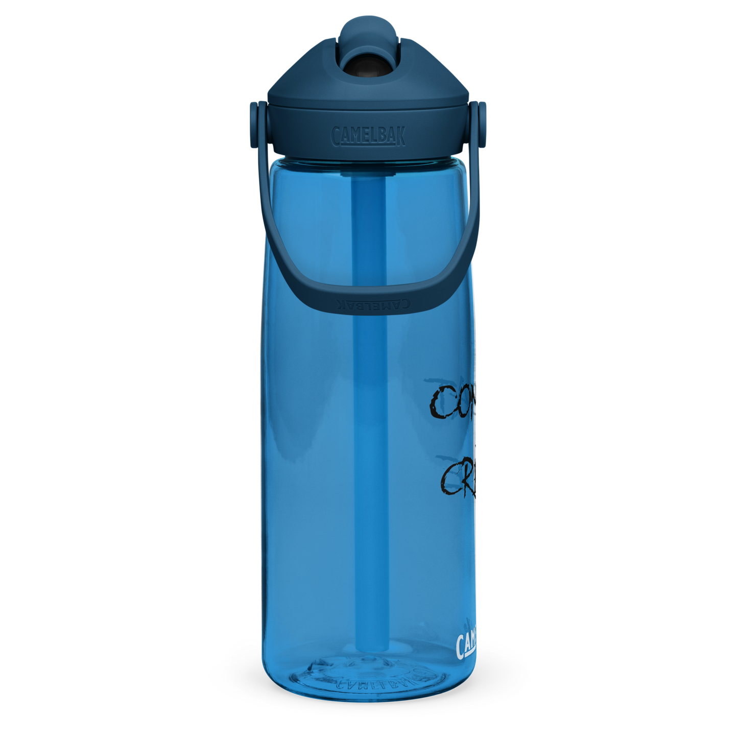 Flip straw water bottle