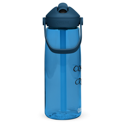 Flip straw water bottle